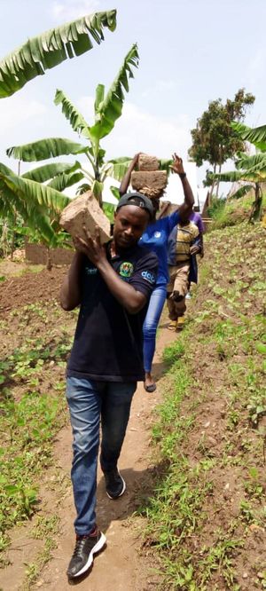 Collecting stones and bricks to built a house (Photo: Deo Ngoga Kalisa)