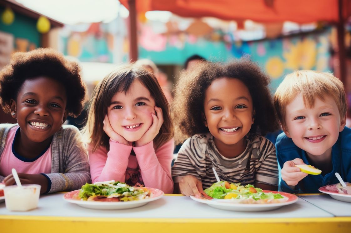 Children eating together (Photo: AdobeStock/Swiss TPH)
