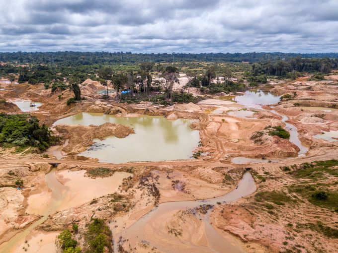 Illegal gold mine in Brazil. Photo credit: Adobe Stock