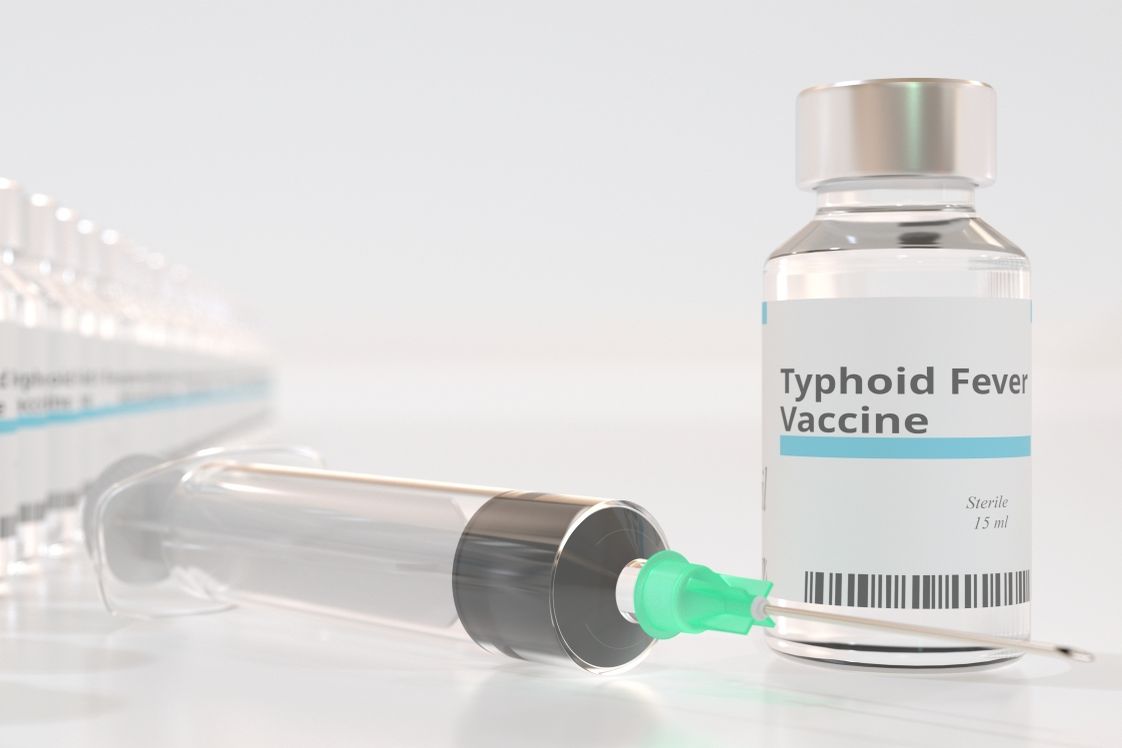 Syringe with typhoid fever vaccine