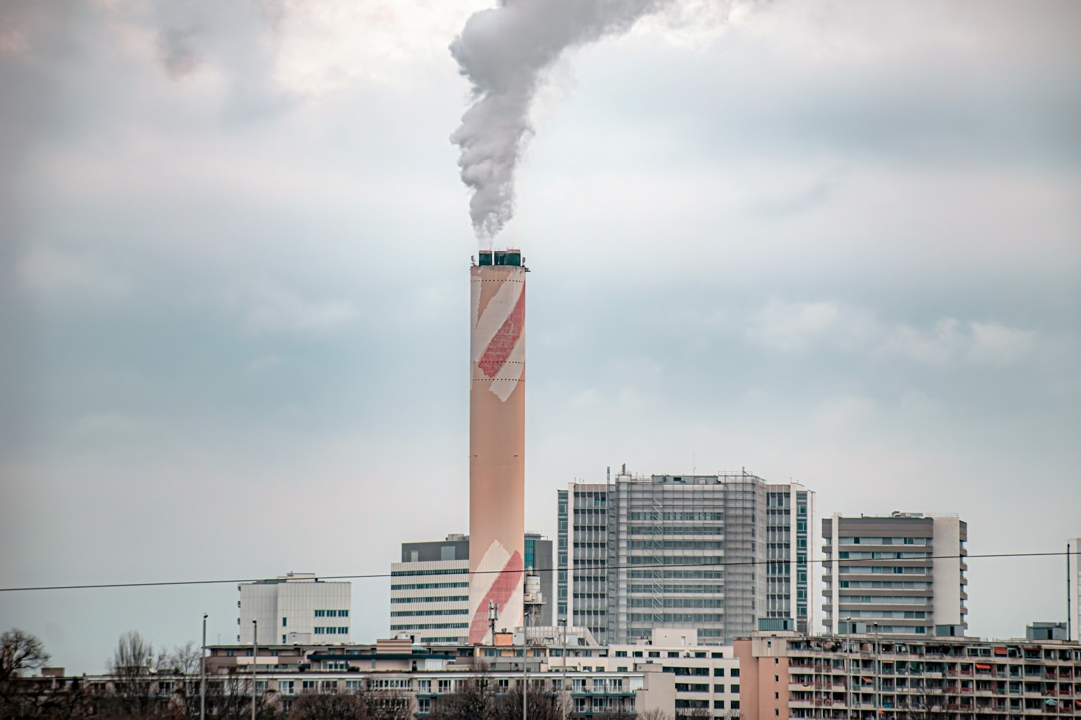 Industrial chimney in Basel, Switzerland (Photo: AdobeStock/Swiss TPH)